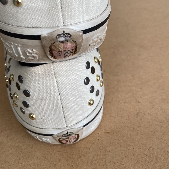 Juicy Couture Sneakers. White with Beads and Logos Size 10 - Picture 7 of 10